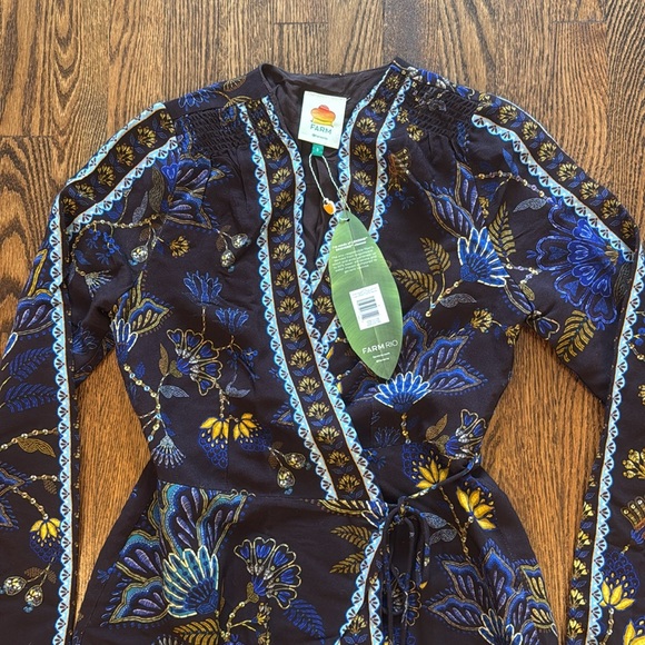 FARM Rio Floral Wrap Mini Dress SM - Picture 3 of 15